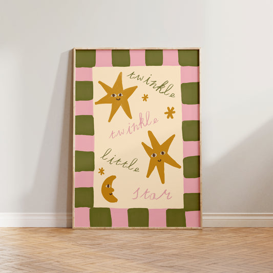 Twinkle Little Star Checkered Print