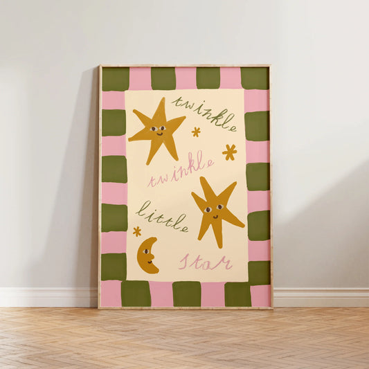 SECONDS Twinkle Little Star Checkered Print