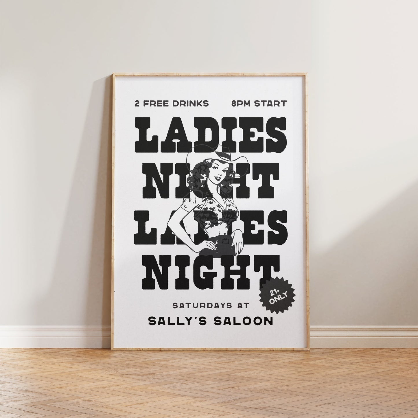 Ladies Night Cowgirl Print