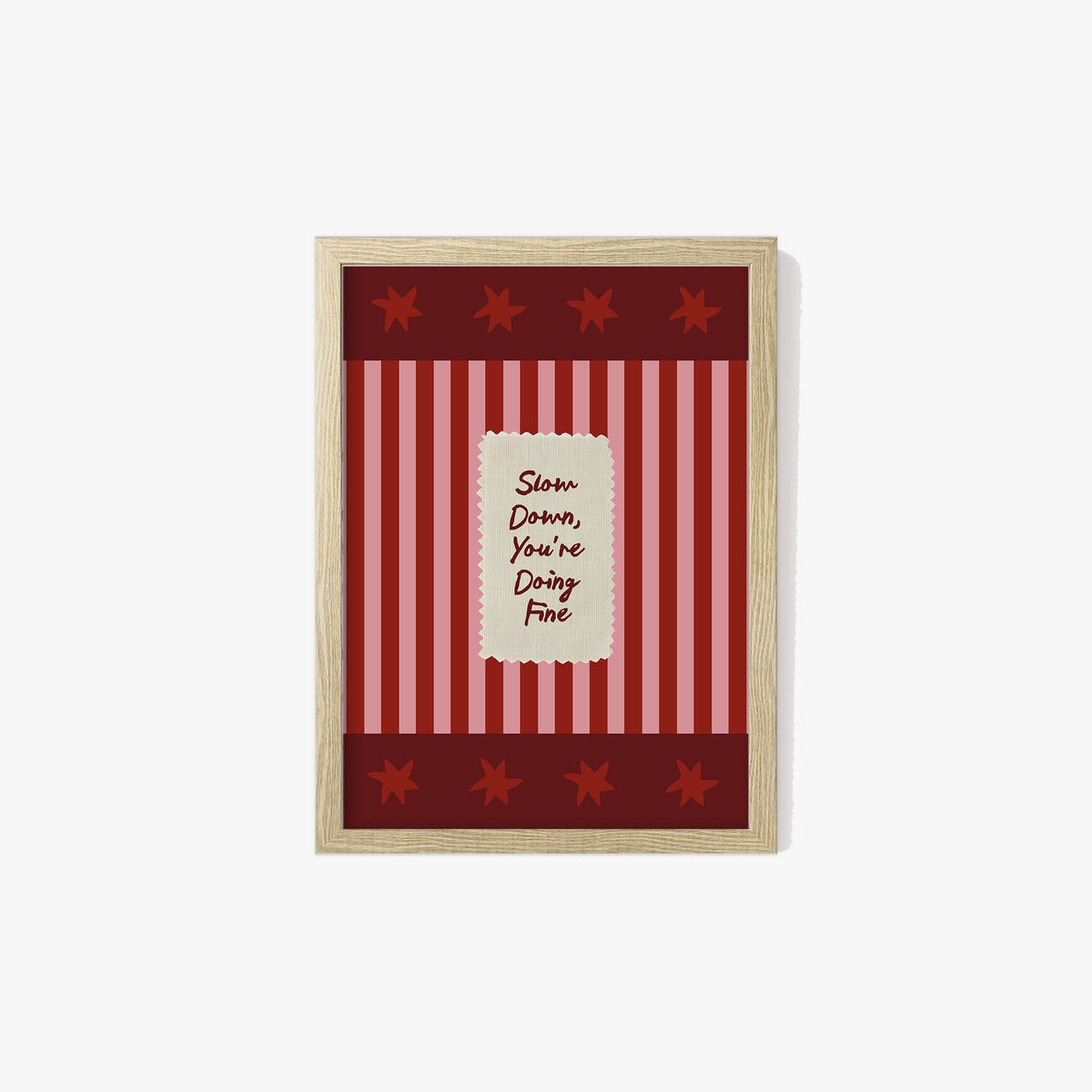 Slow Down Stripe Stars Print