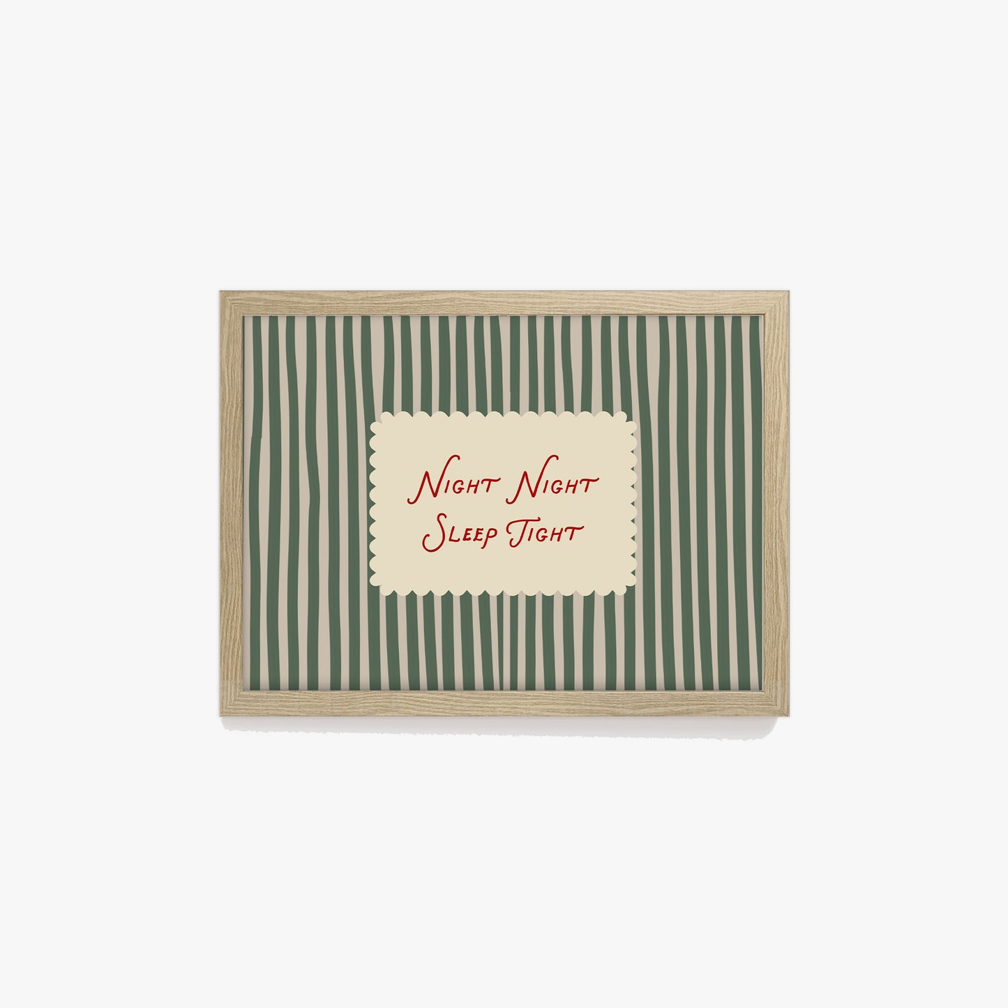 Night Night Sleep Tight Stripe Print