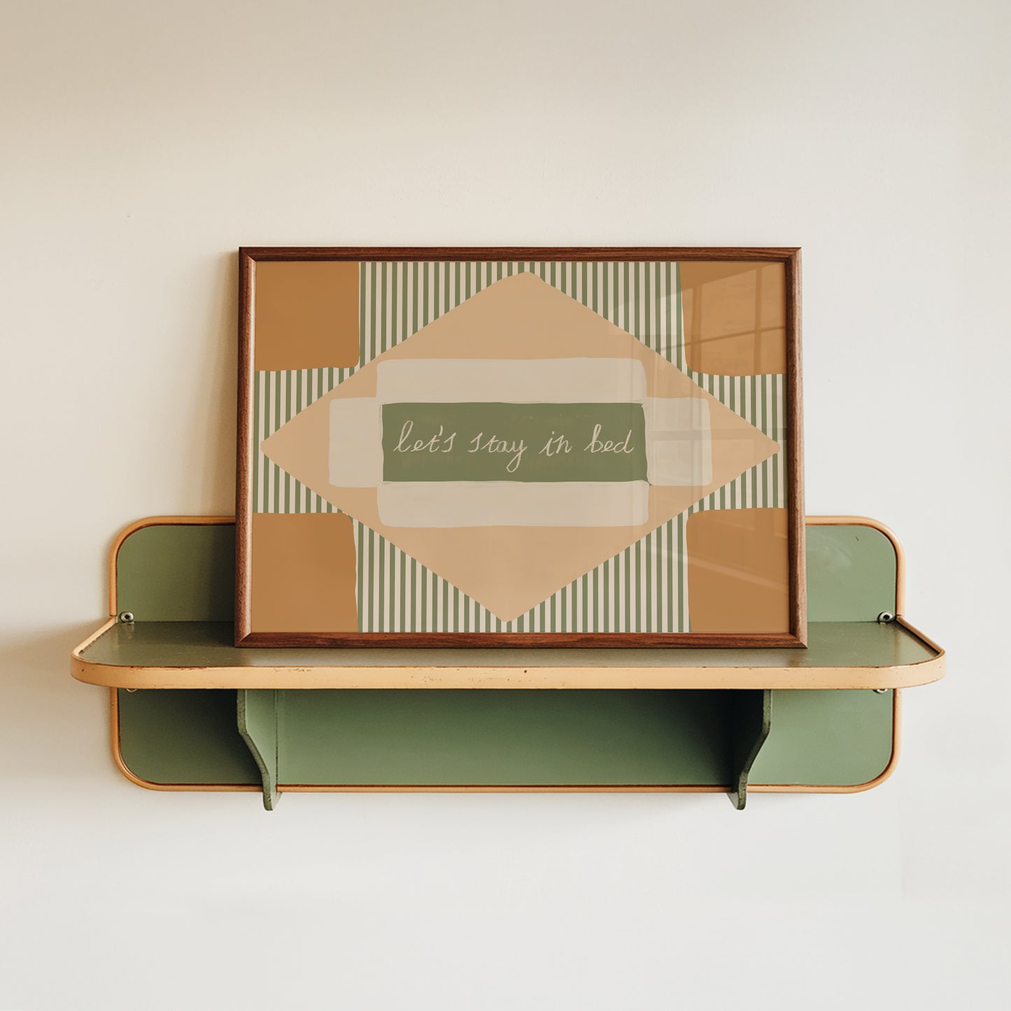 Let's Stay In Bed Striped Print