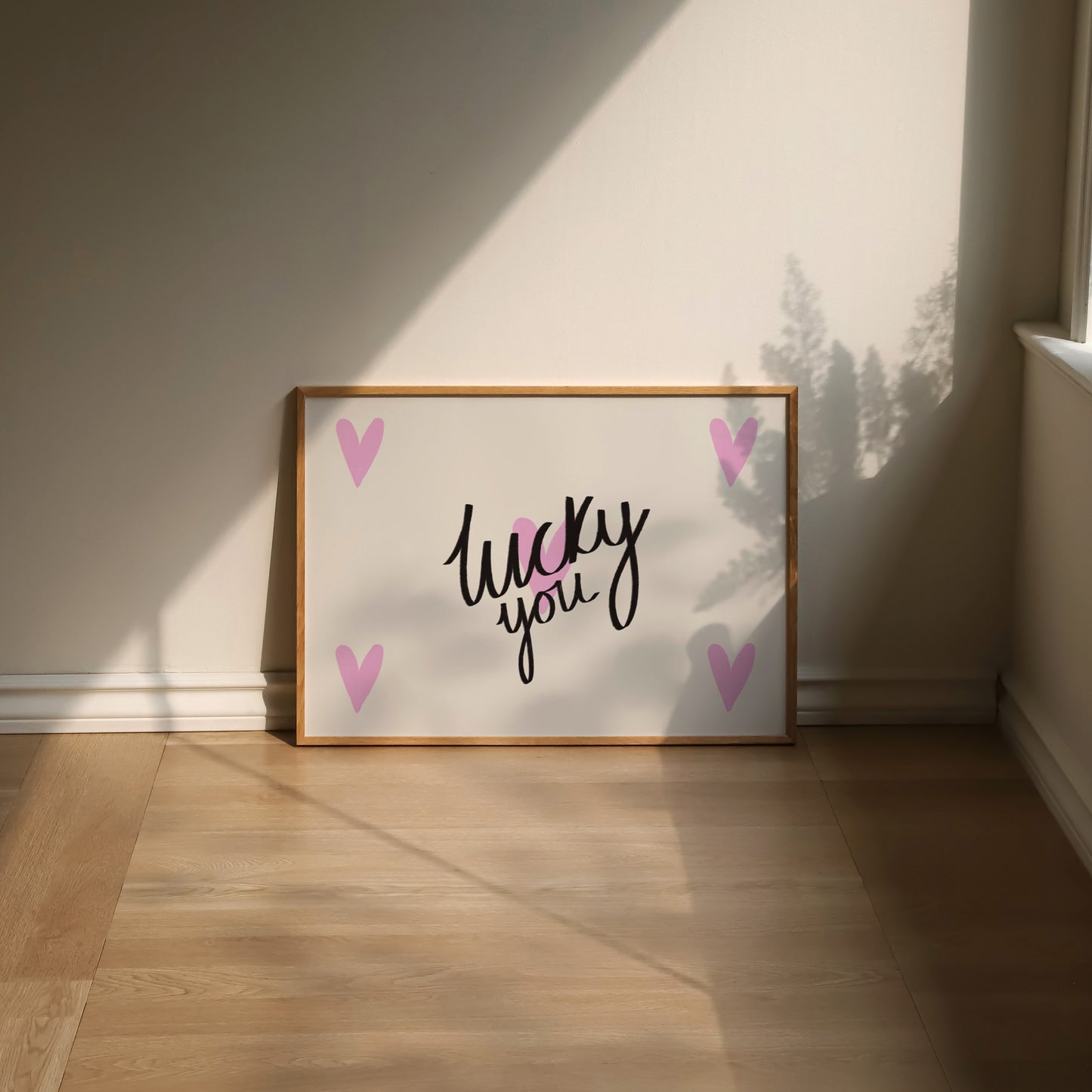 Lucky You Hearts Print