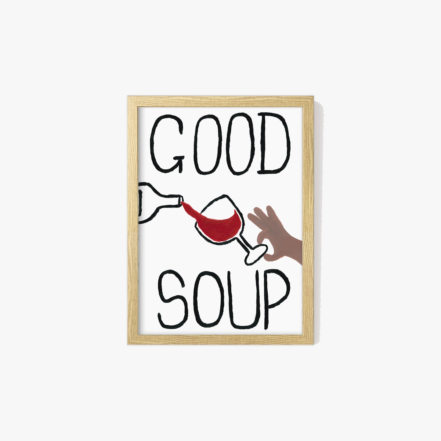 Good Soup Hand Painted Print