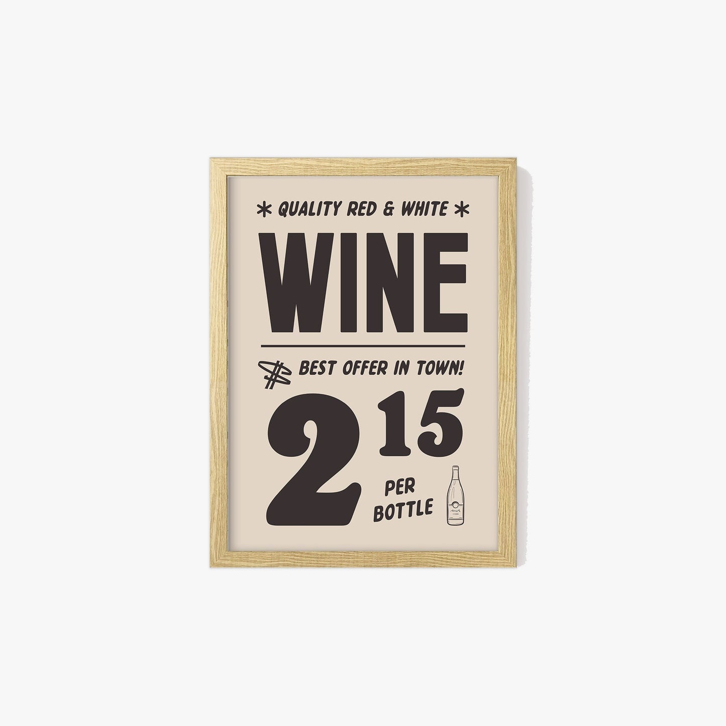 Vintage Wine Advert Print