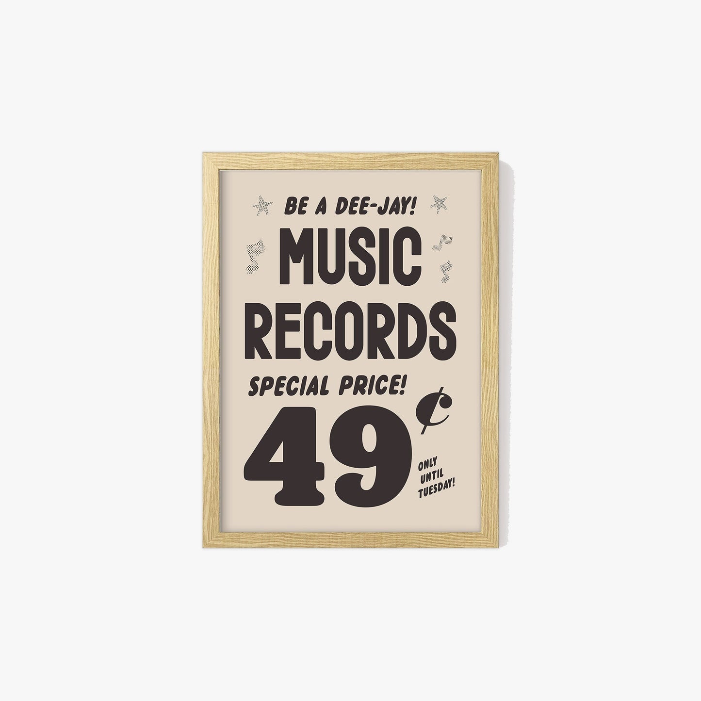 Vintage Music Records Advert Print