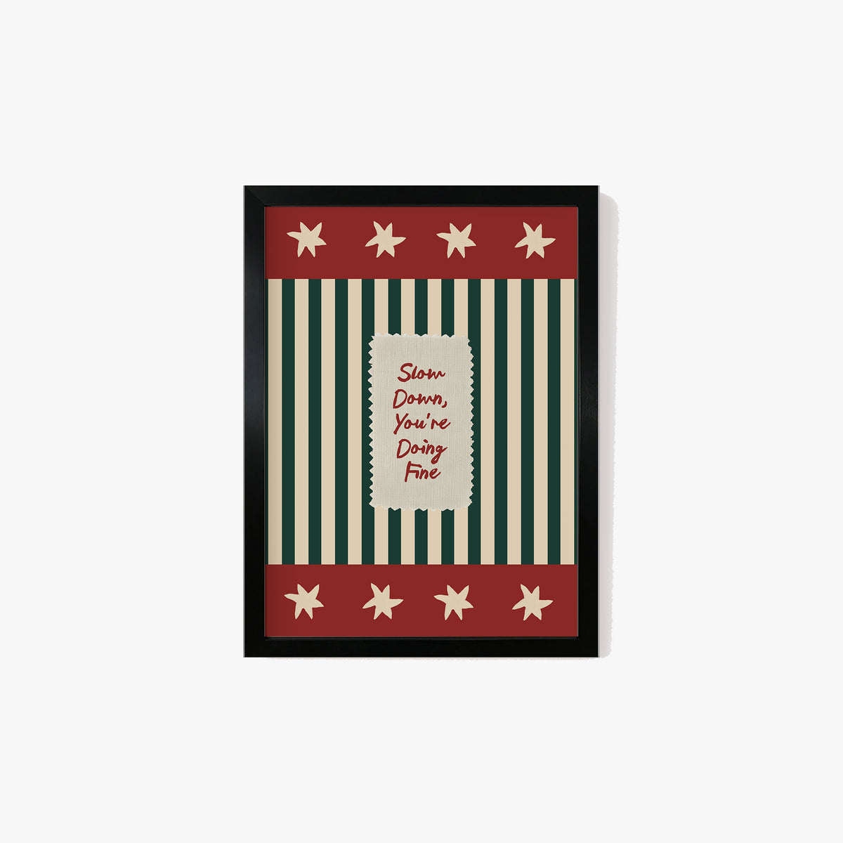 Slow Down Stripe Stars Print