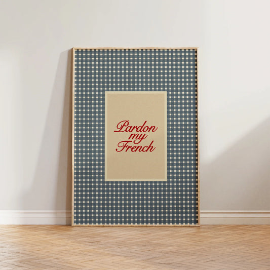 SECONDS Pardon My French Gingham Print