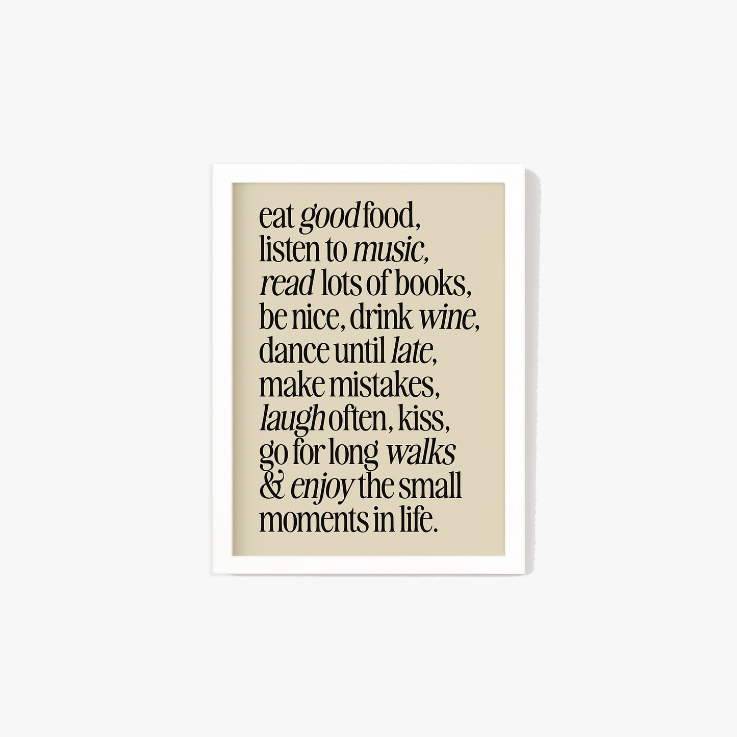 Enjoy The Small Moments Print