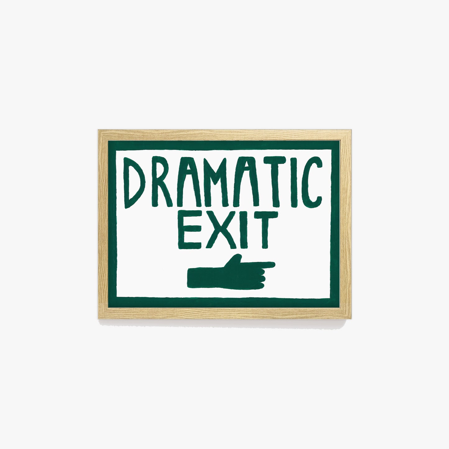 Dramatic Exit Hand Painted Print