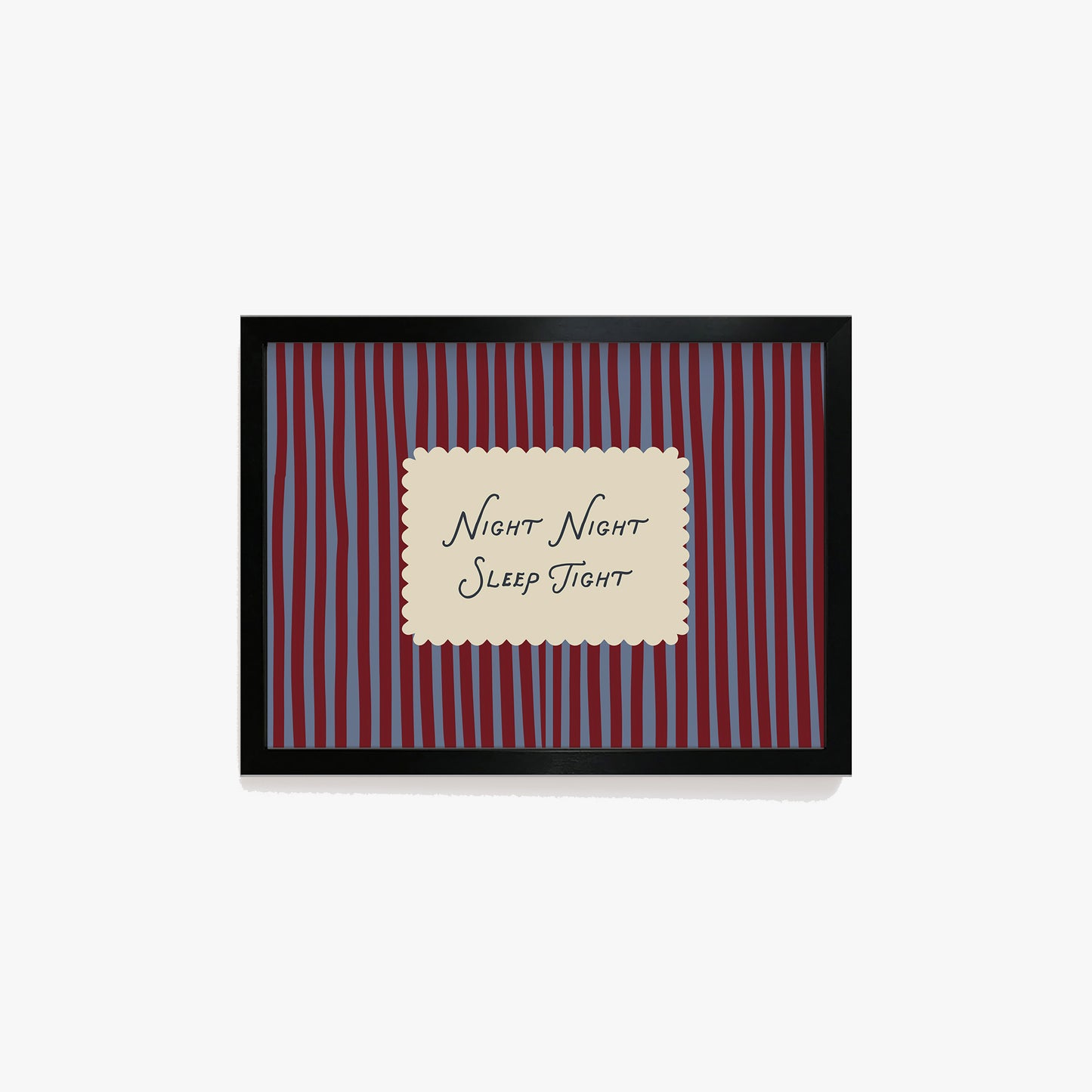 Night Night Sleep Tight Stripe Print