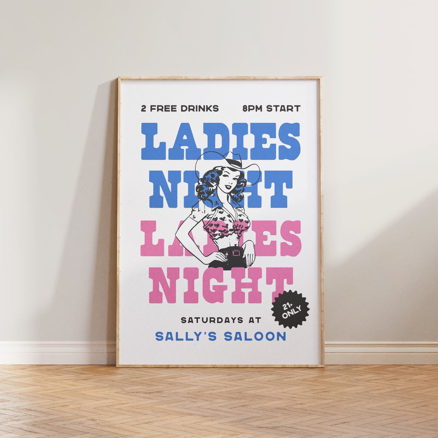 Ladies Night Cowgirl Print