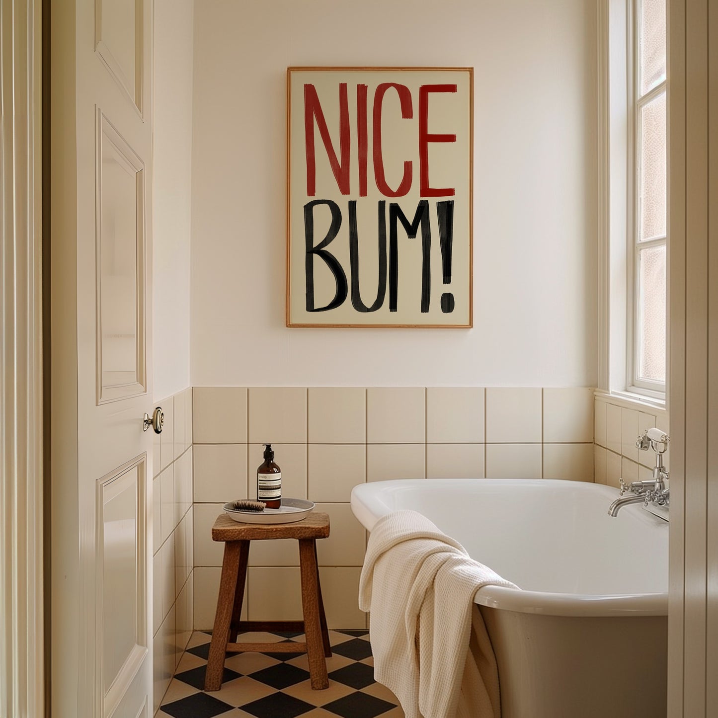 Nice Bum Typography Print