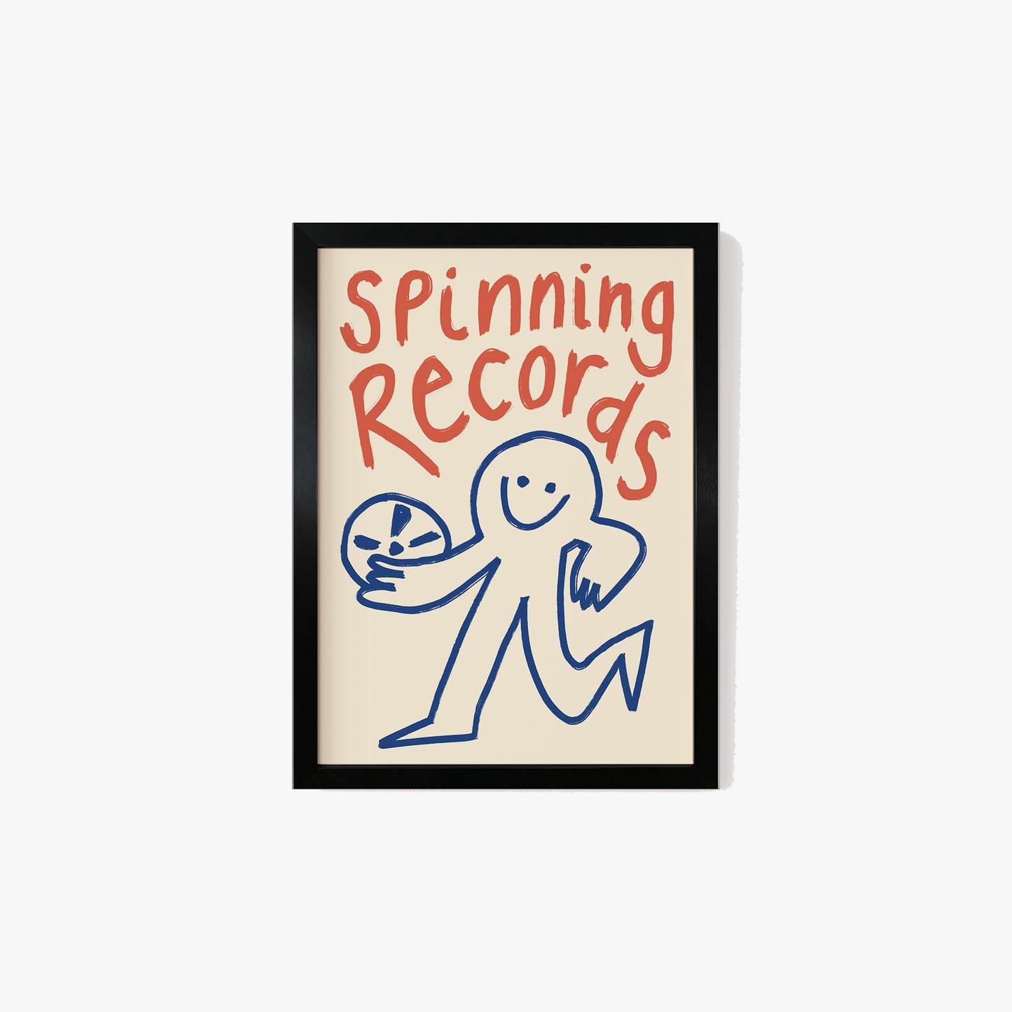 Spinning Records Doodle Print