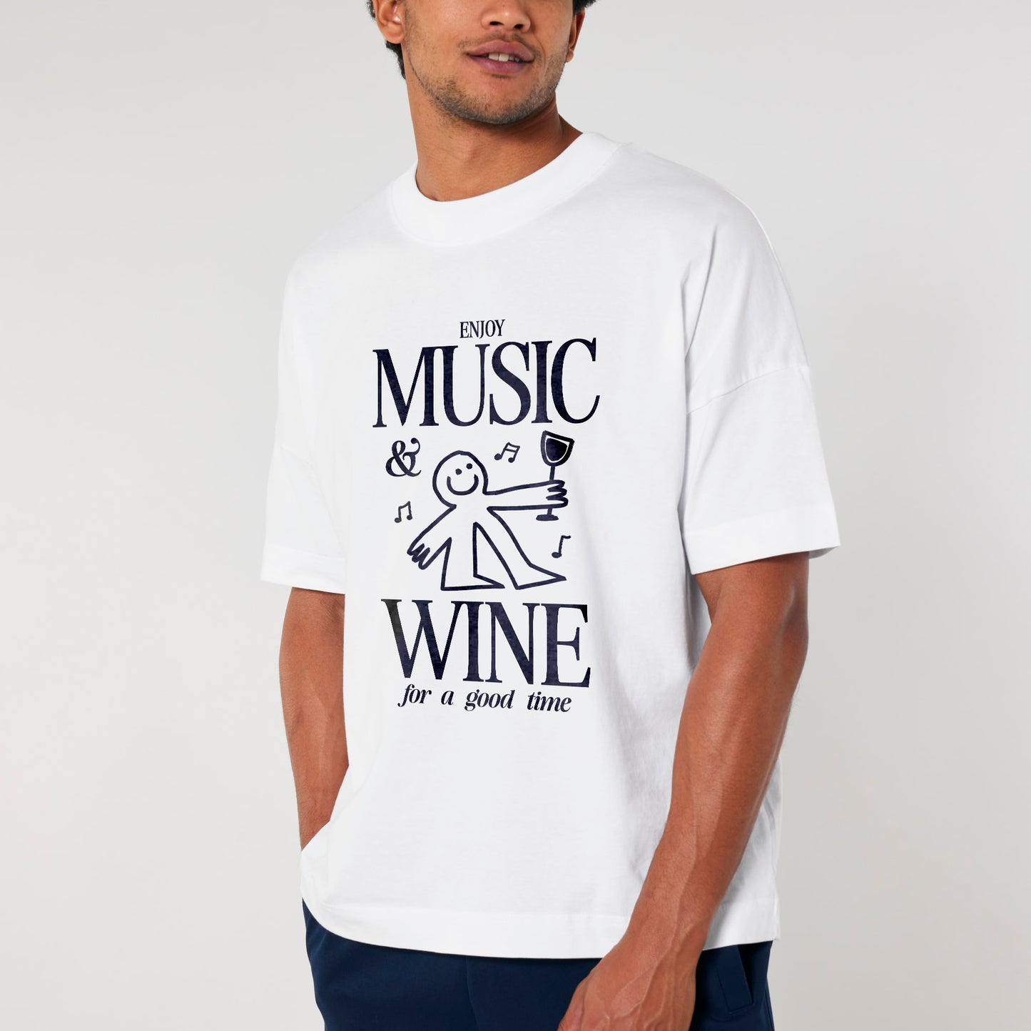 Music & Wine Retro T-Shirt