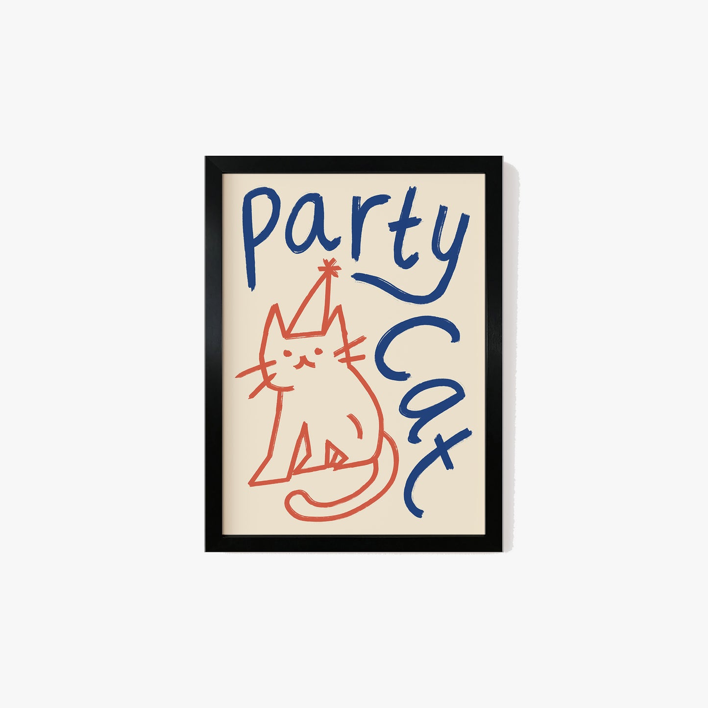 Party Cat Doodle Print