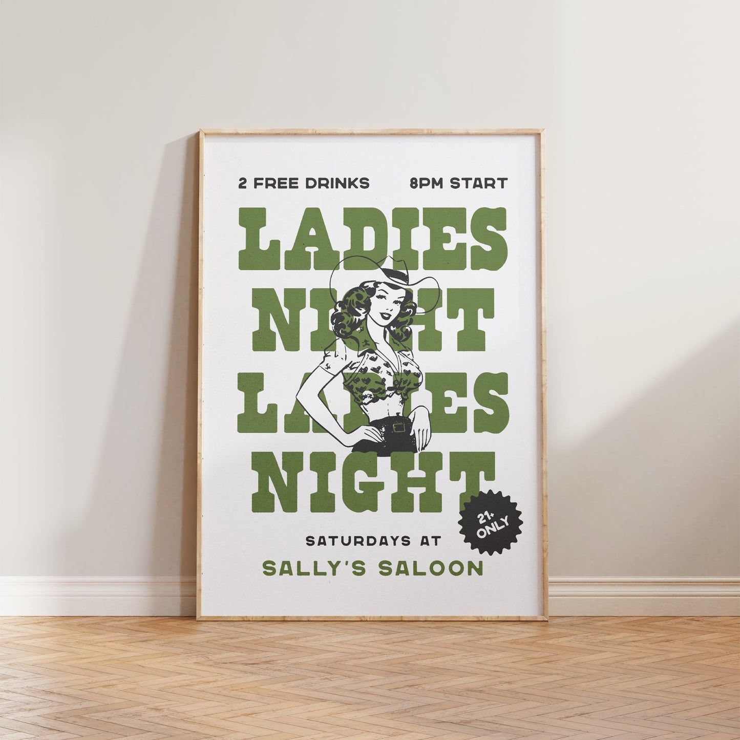 Ladies Night Cowgirl Print