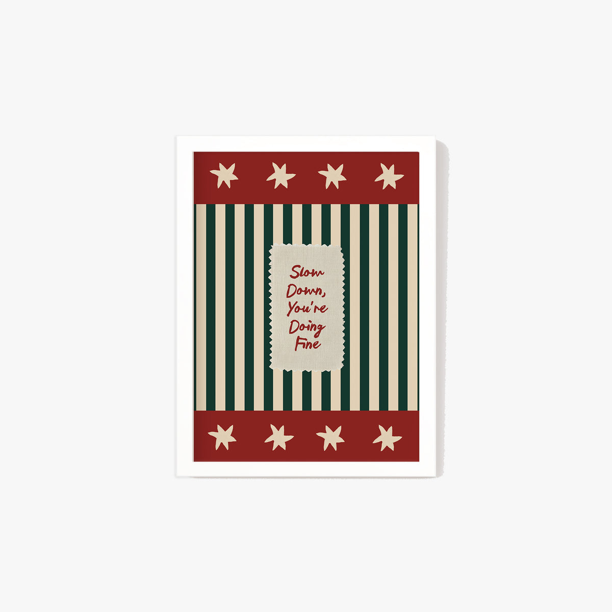 Slow Down Stripe Stars Print