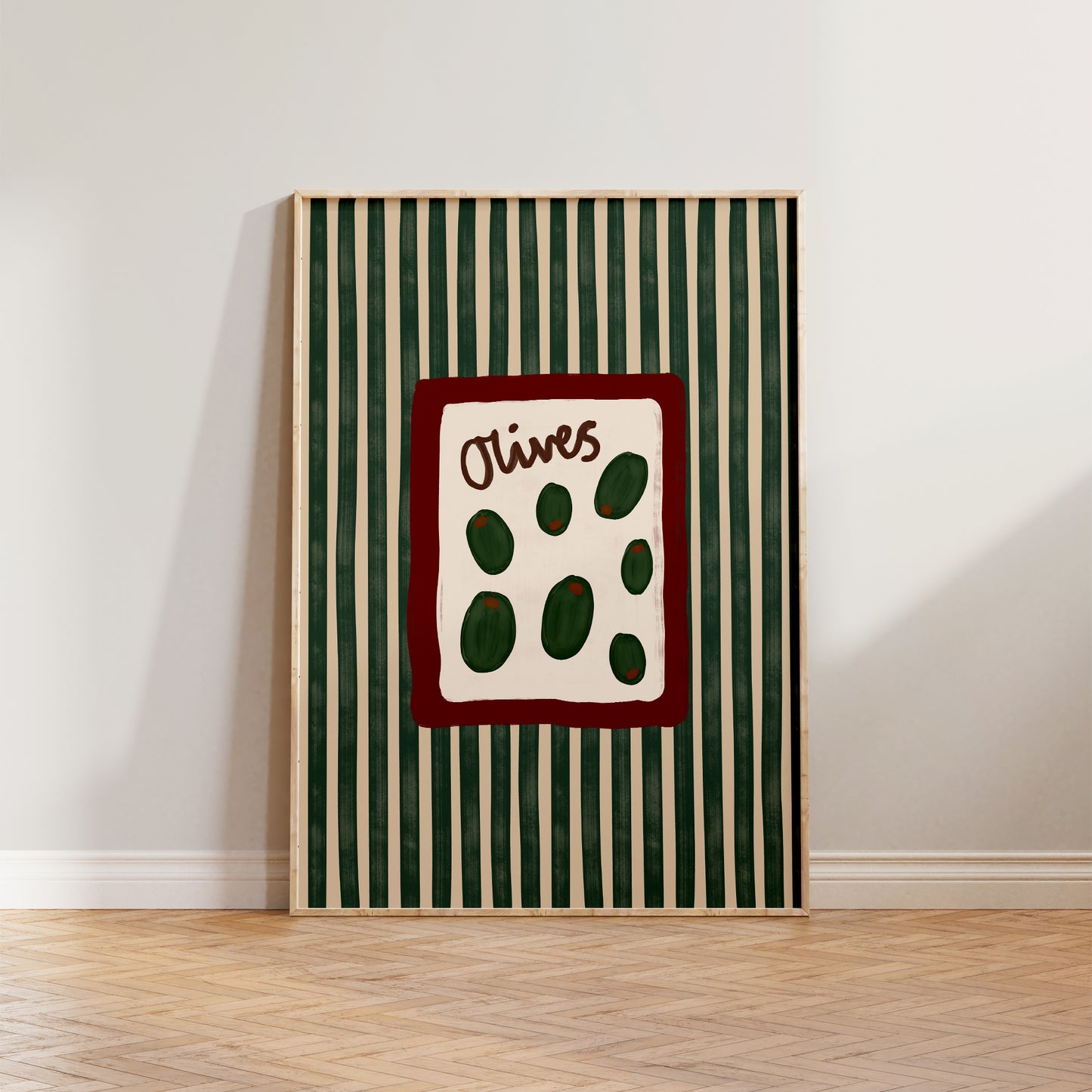 Olives Striped Print