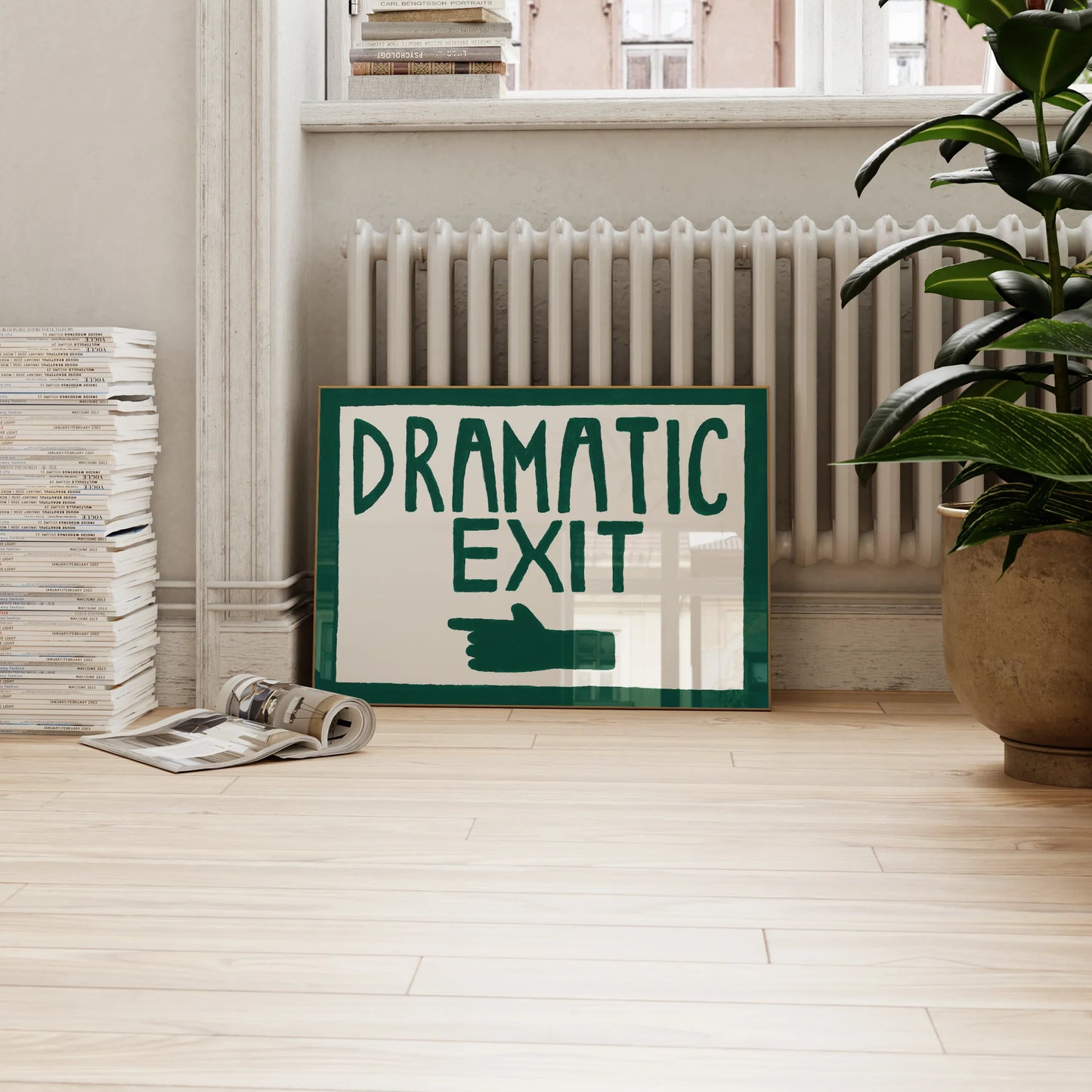 SECONDS Dramatic Exit Pointing LEFT Print