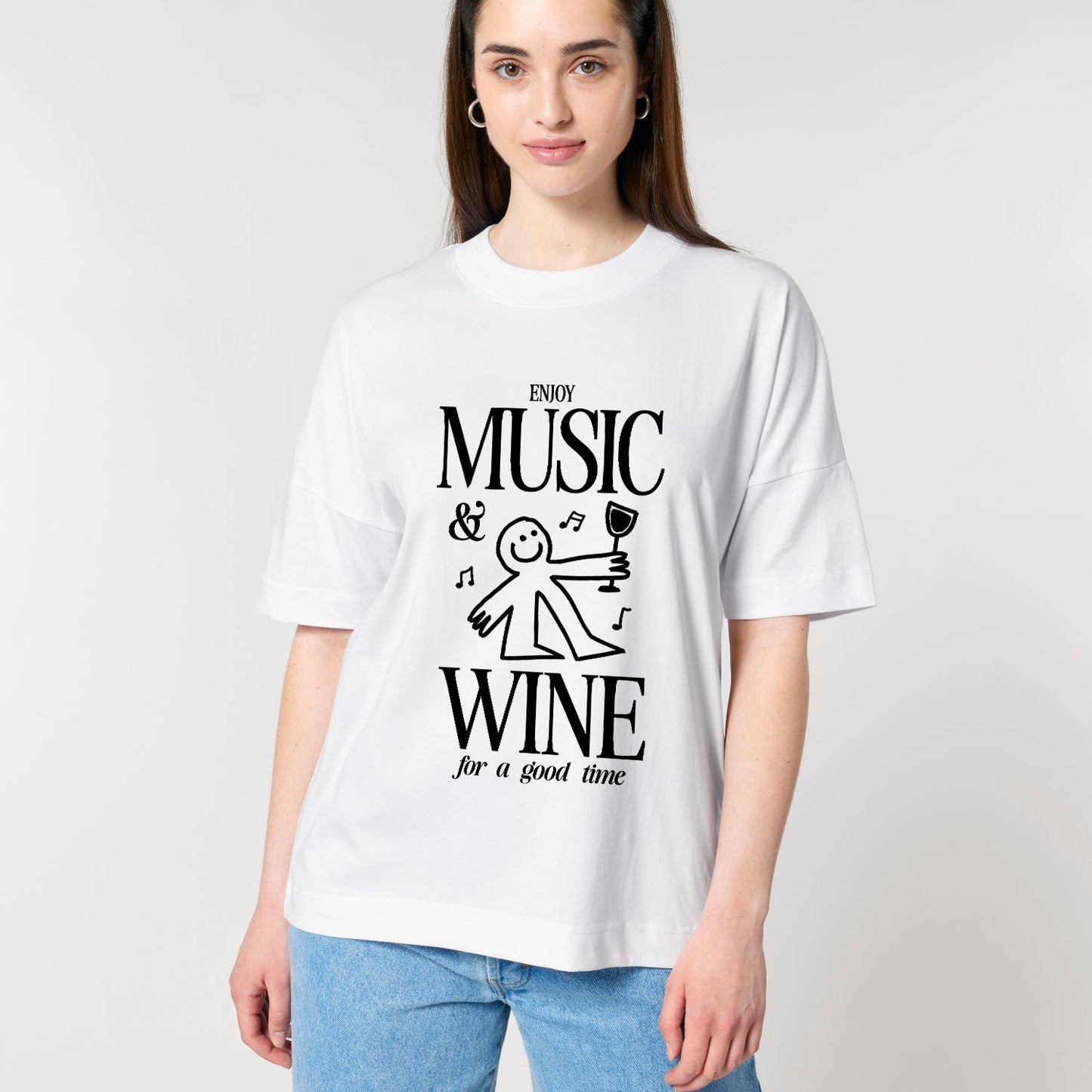 Music & Wine Retro T-Shirt