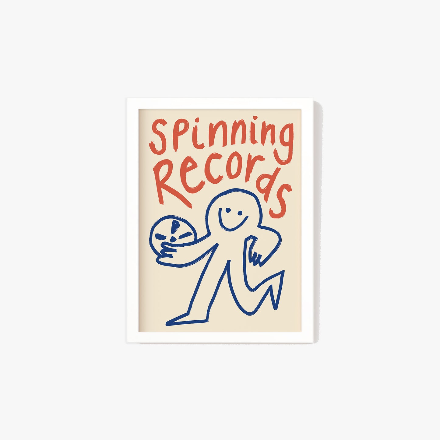 Spinning Records Doodle Print