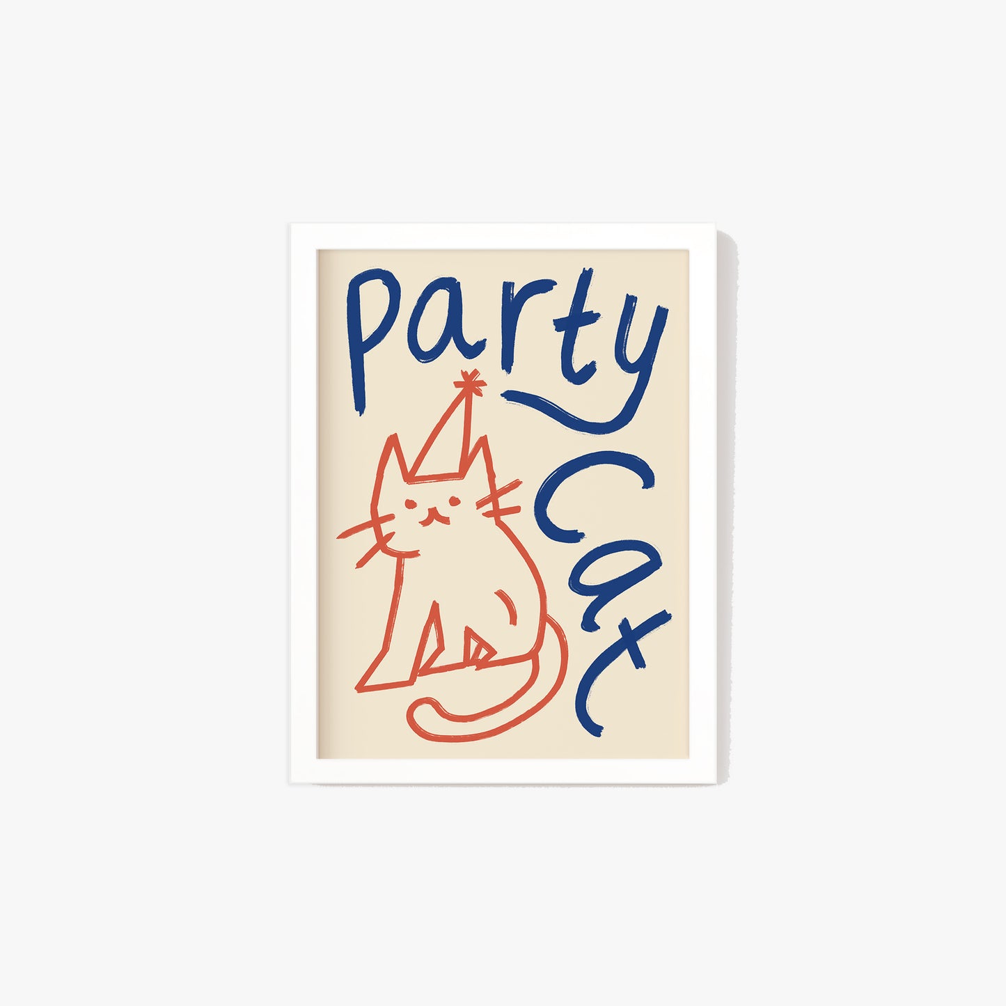 Party Cat Doodle Print