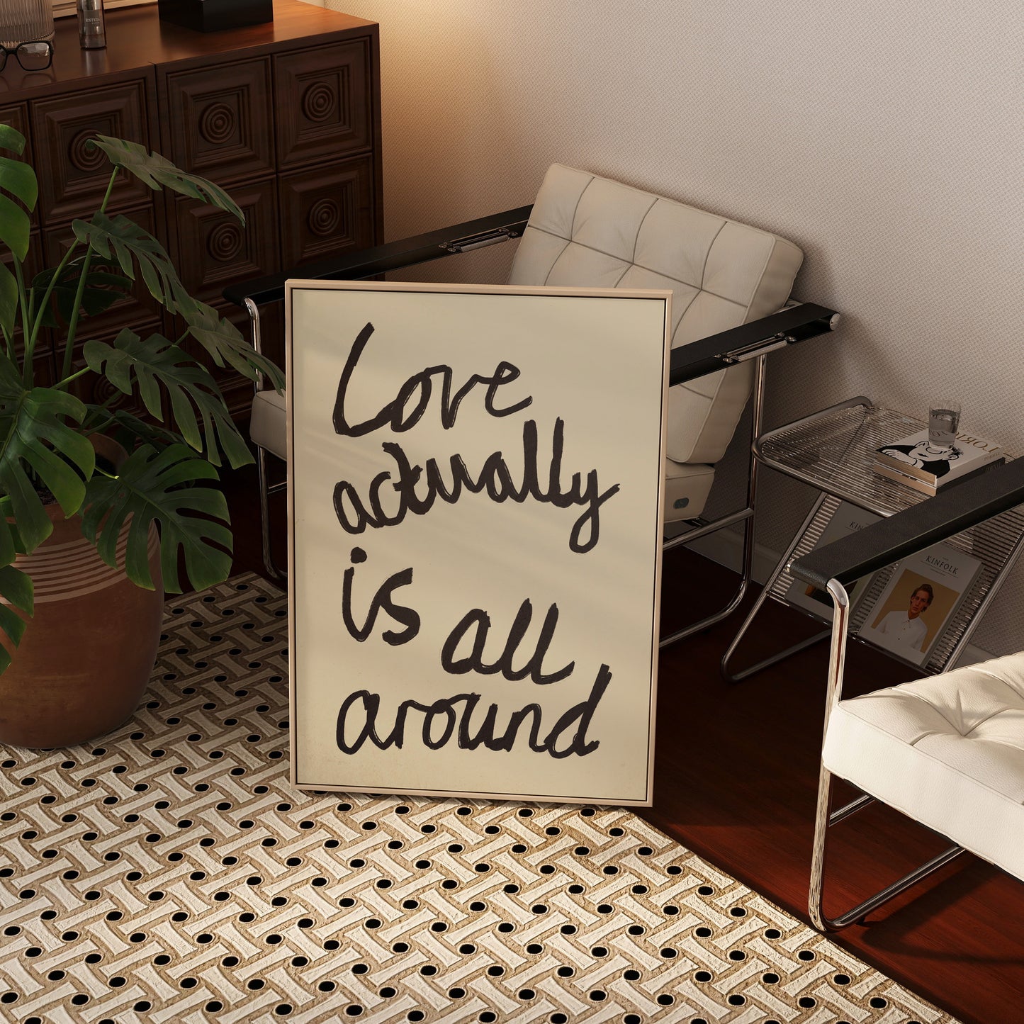 Love Actually Is All Around Handwritten Print