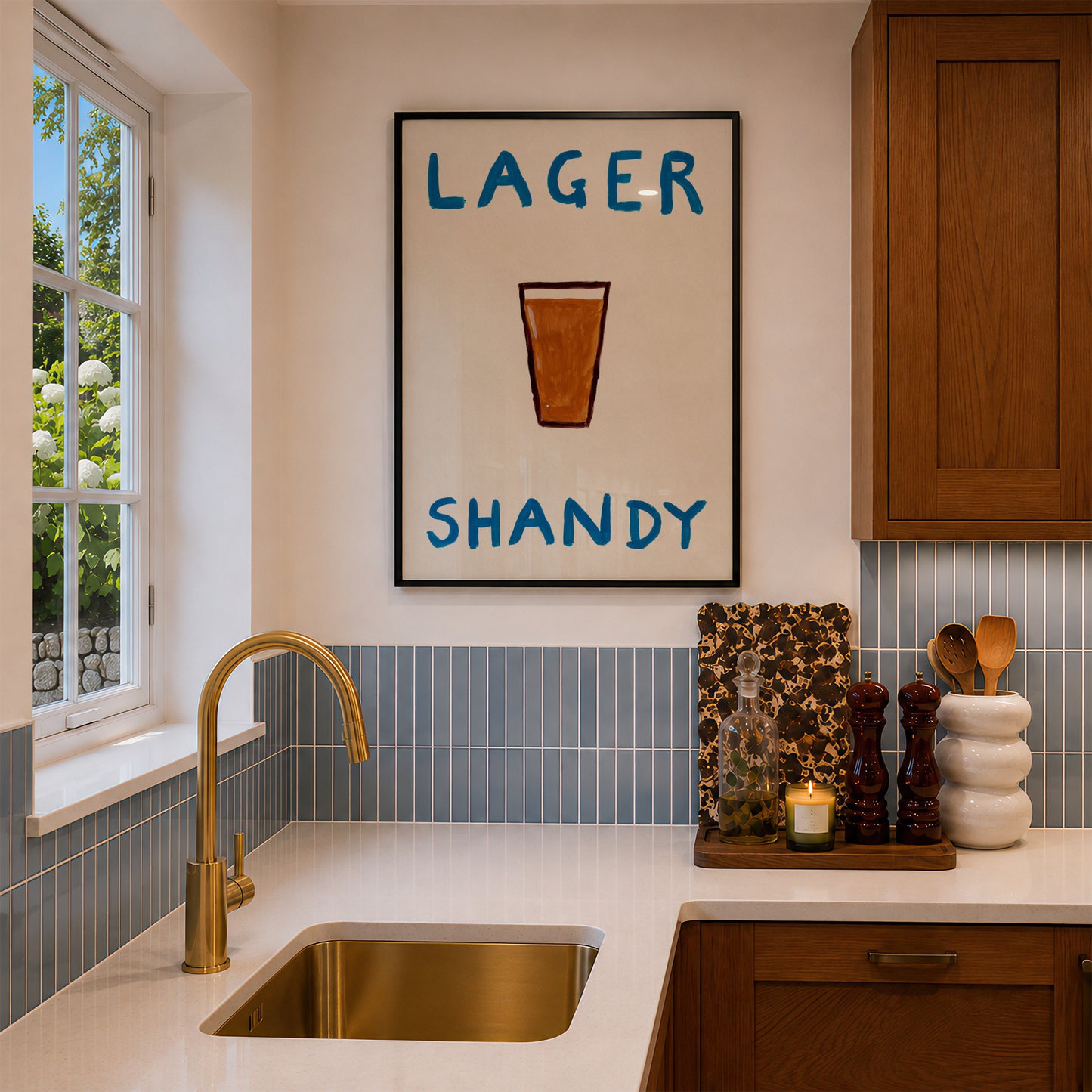Lager Shandy Hand Painted Print