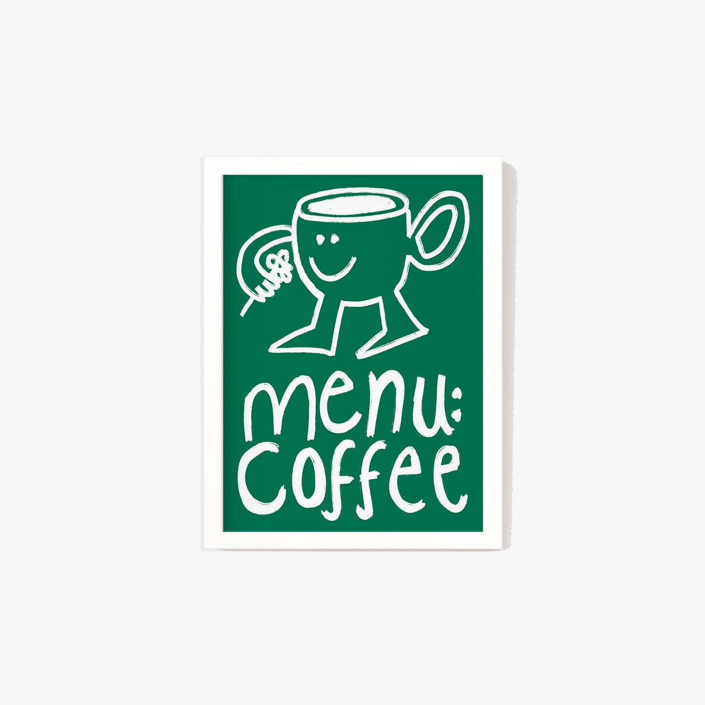 Menu Coffee Doodle Print