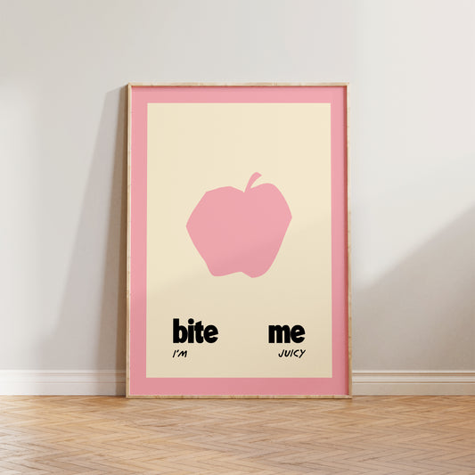 Bite Me Apple Print