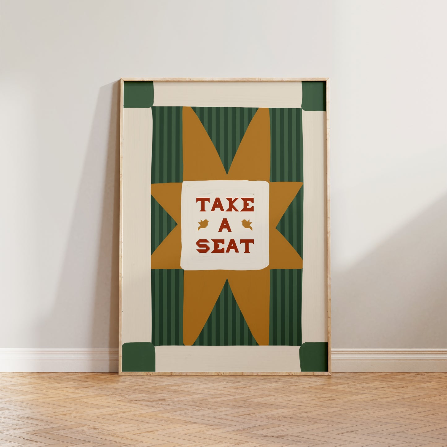 Take A Seat Stripe Print