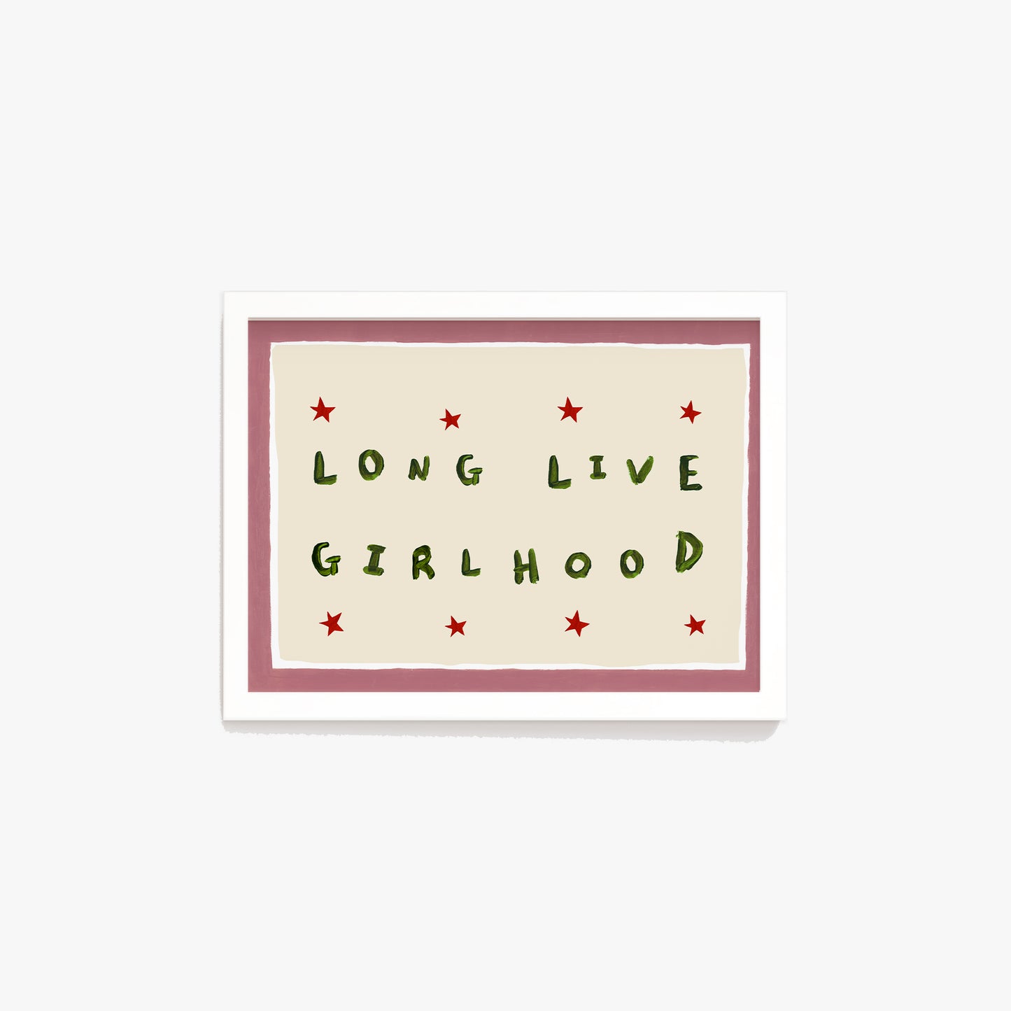 Long Live Girlhood Hand Painted Print