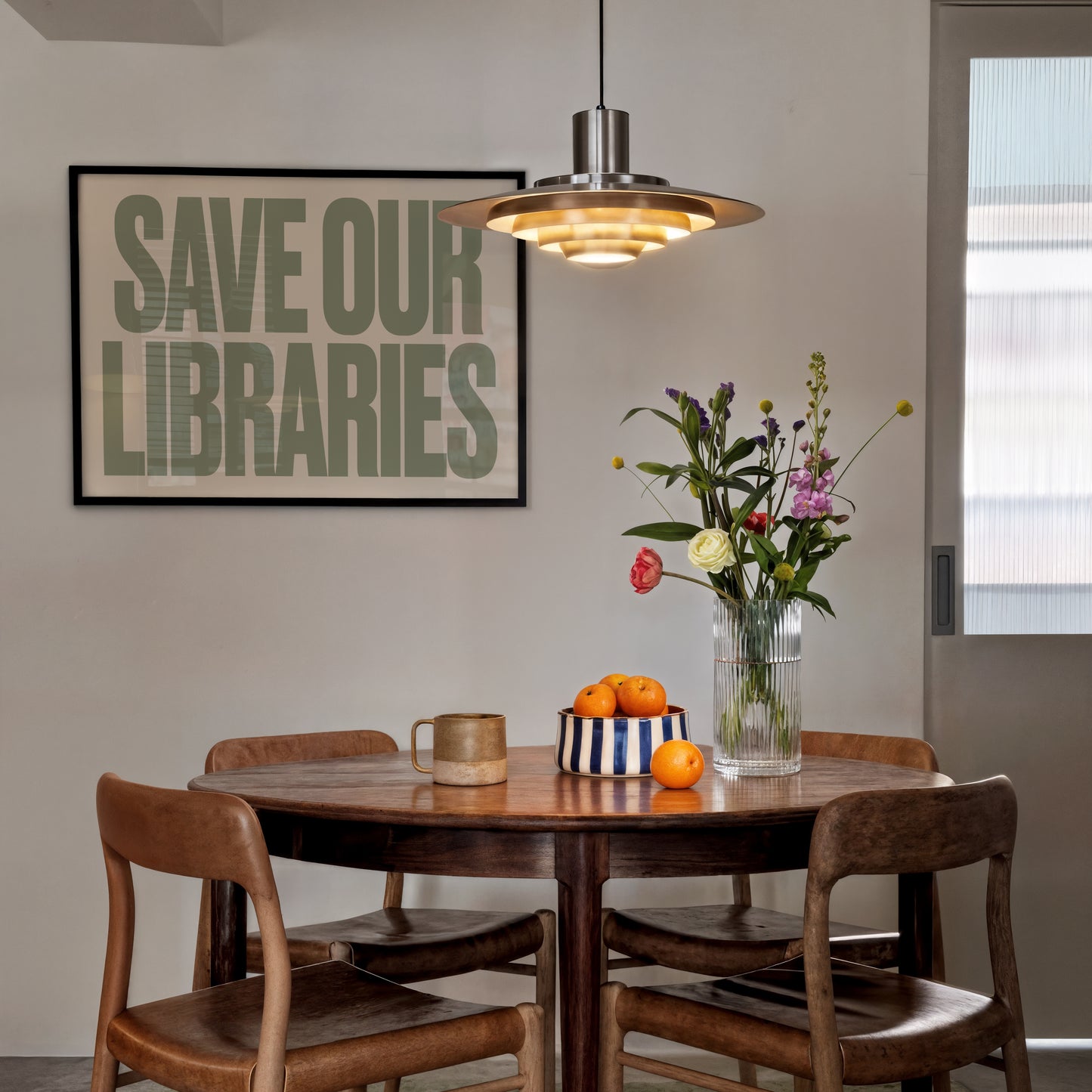 Save Our Libraries Retro Print