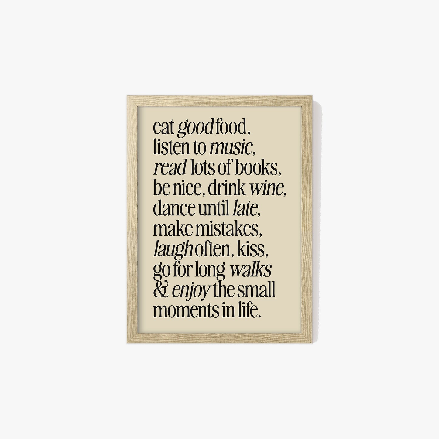 Enjoy The Small Moments Print