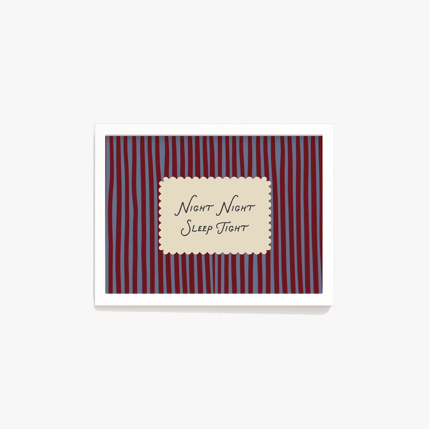 Night Night Sleep Tight Stripe Print