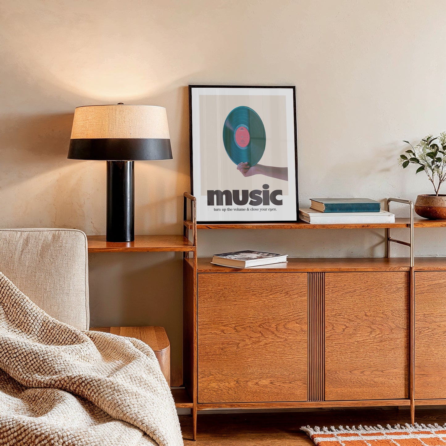 Retro Music Record Print