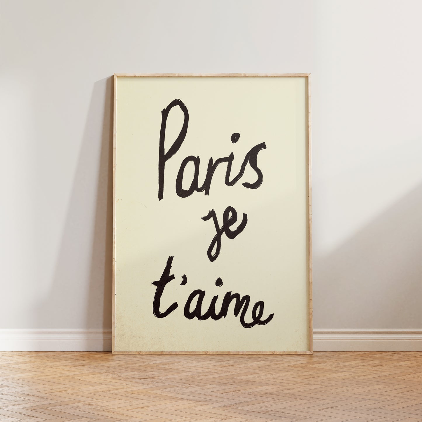 Paris Je T'aime Handwritten Print