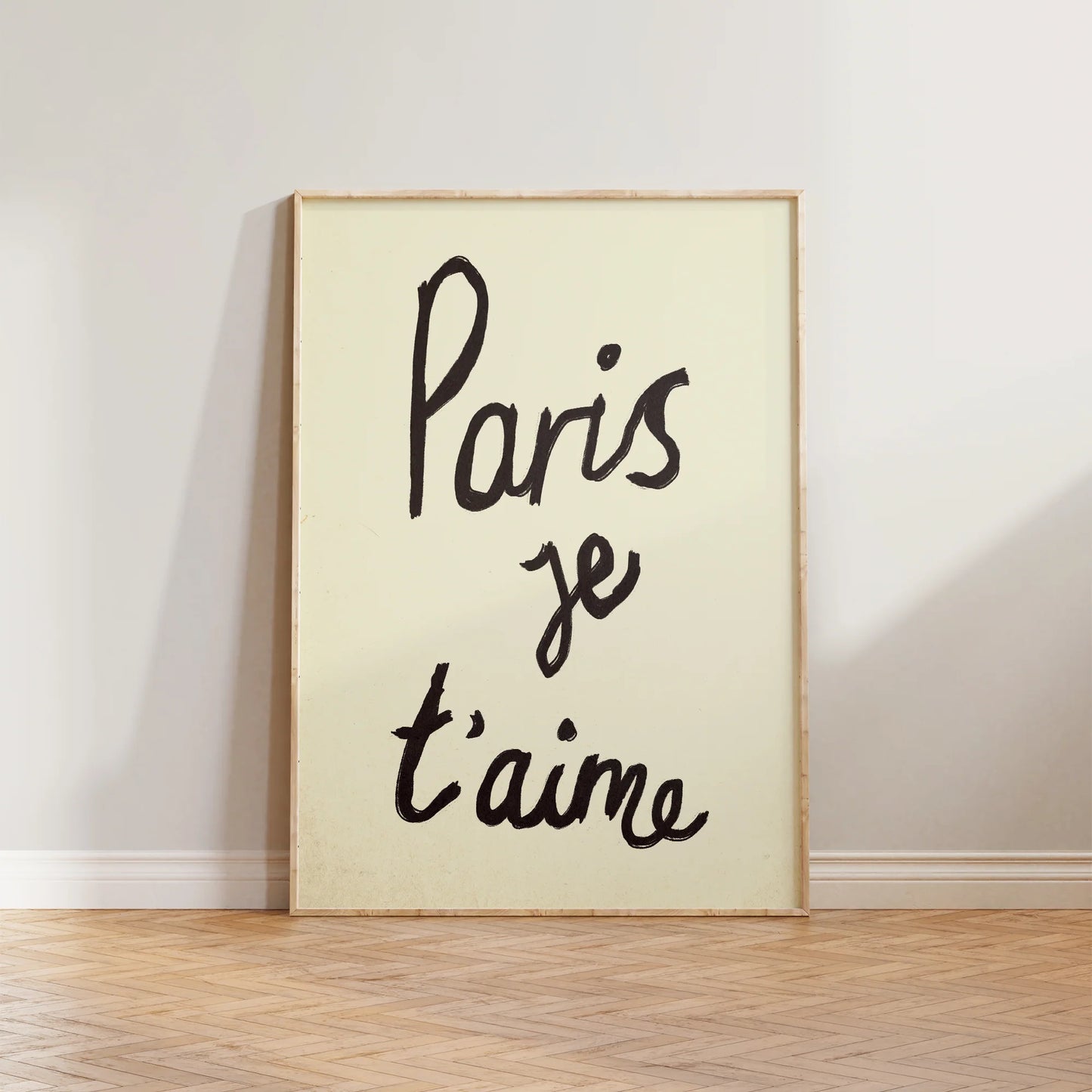 SECONDS Paris Je T'aime Handwritten Print
