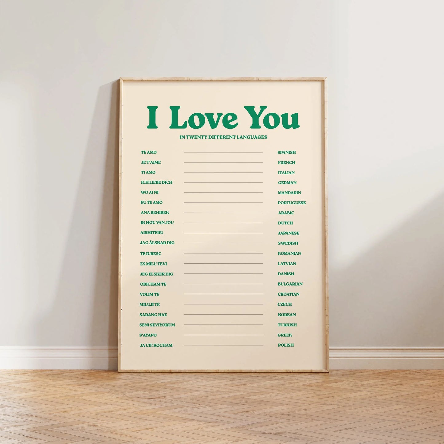 SECONDS I Love You Retro Print