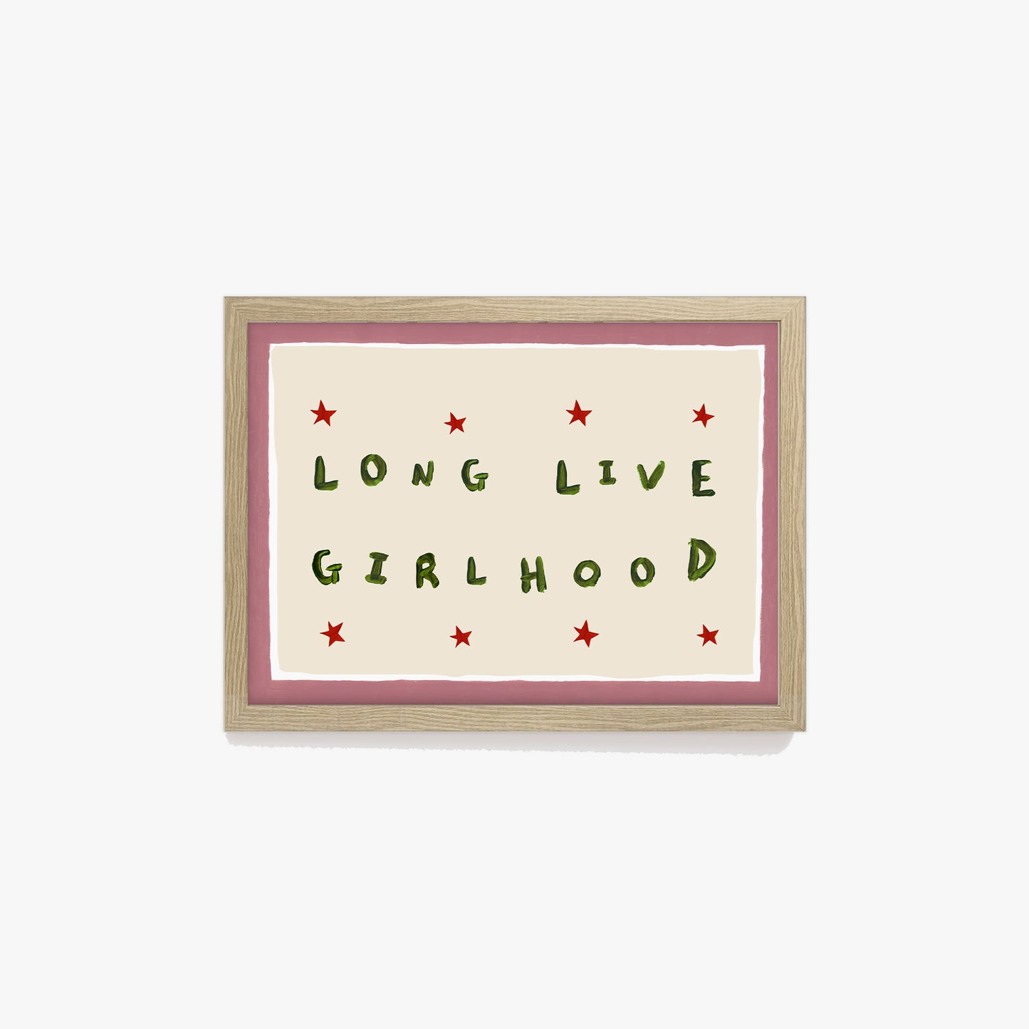 Long Live Girlhood Hand Painted Print