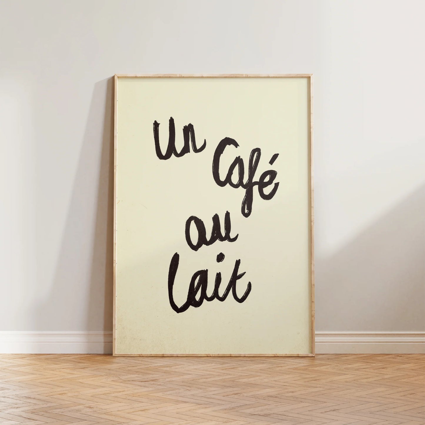 SECONDS Un Café Au Lait Handwritten Print