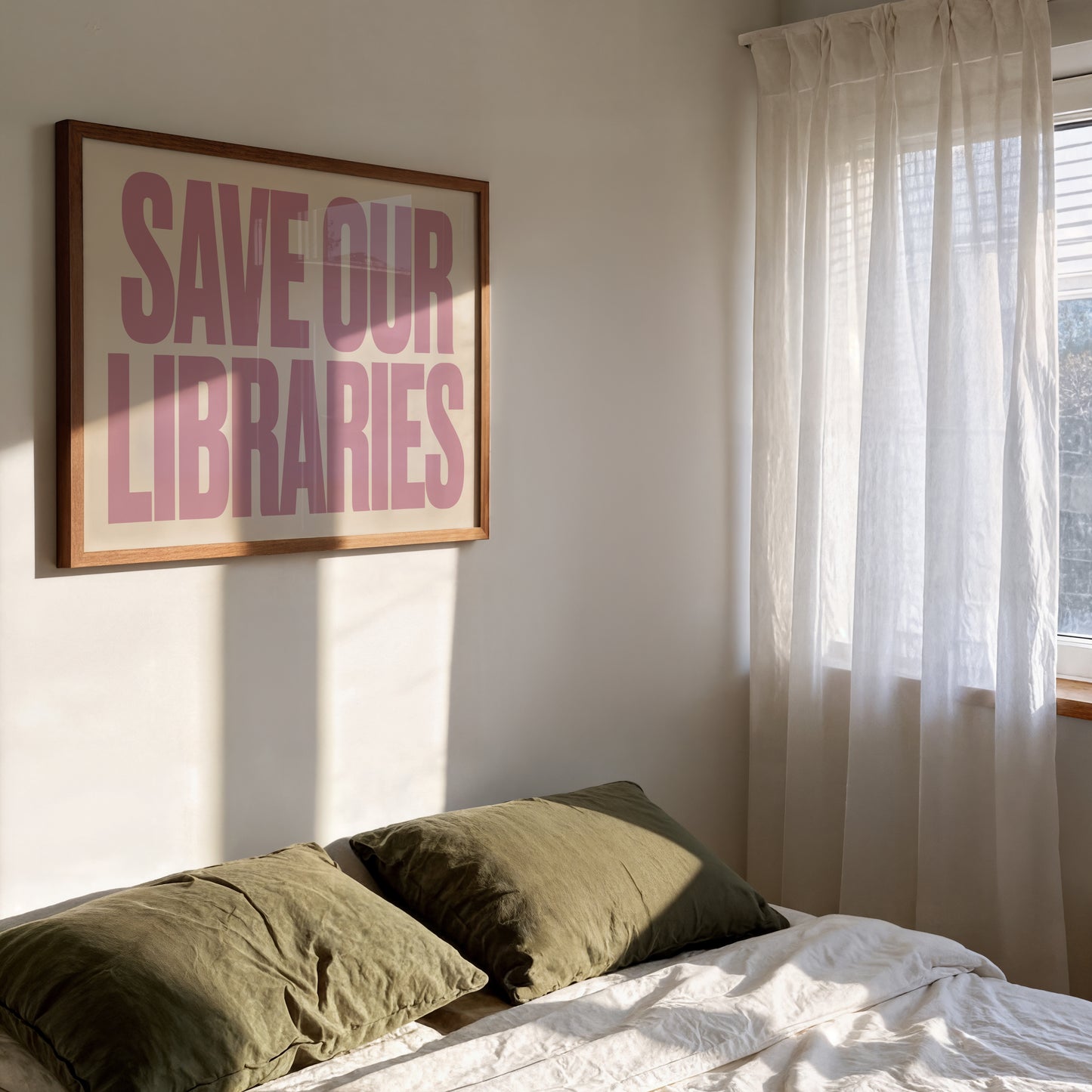 Save Our Libraries Retro Print
