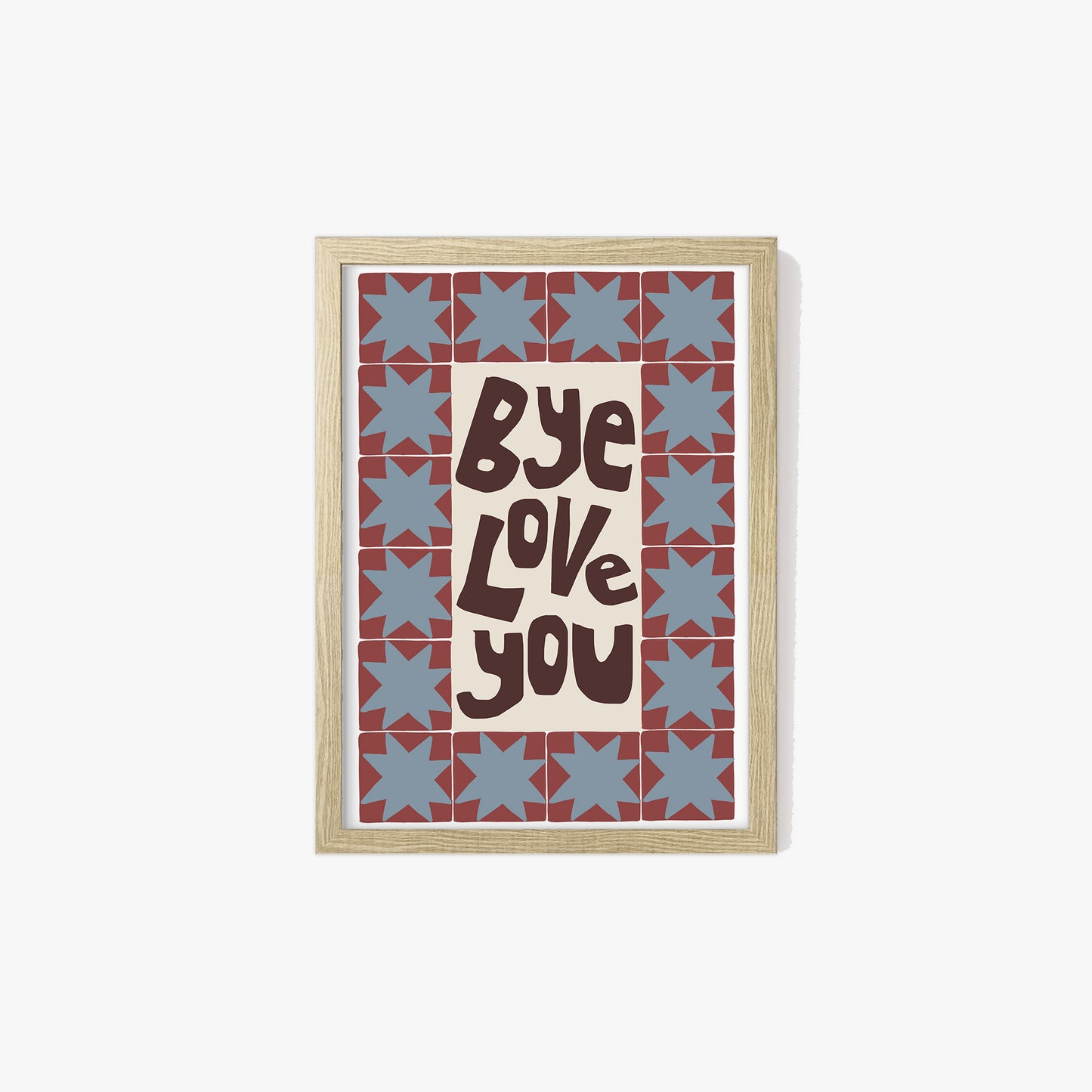 Bye, Love You Patchwork Print