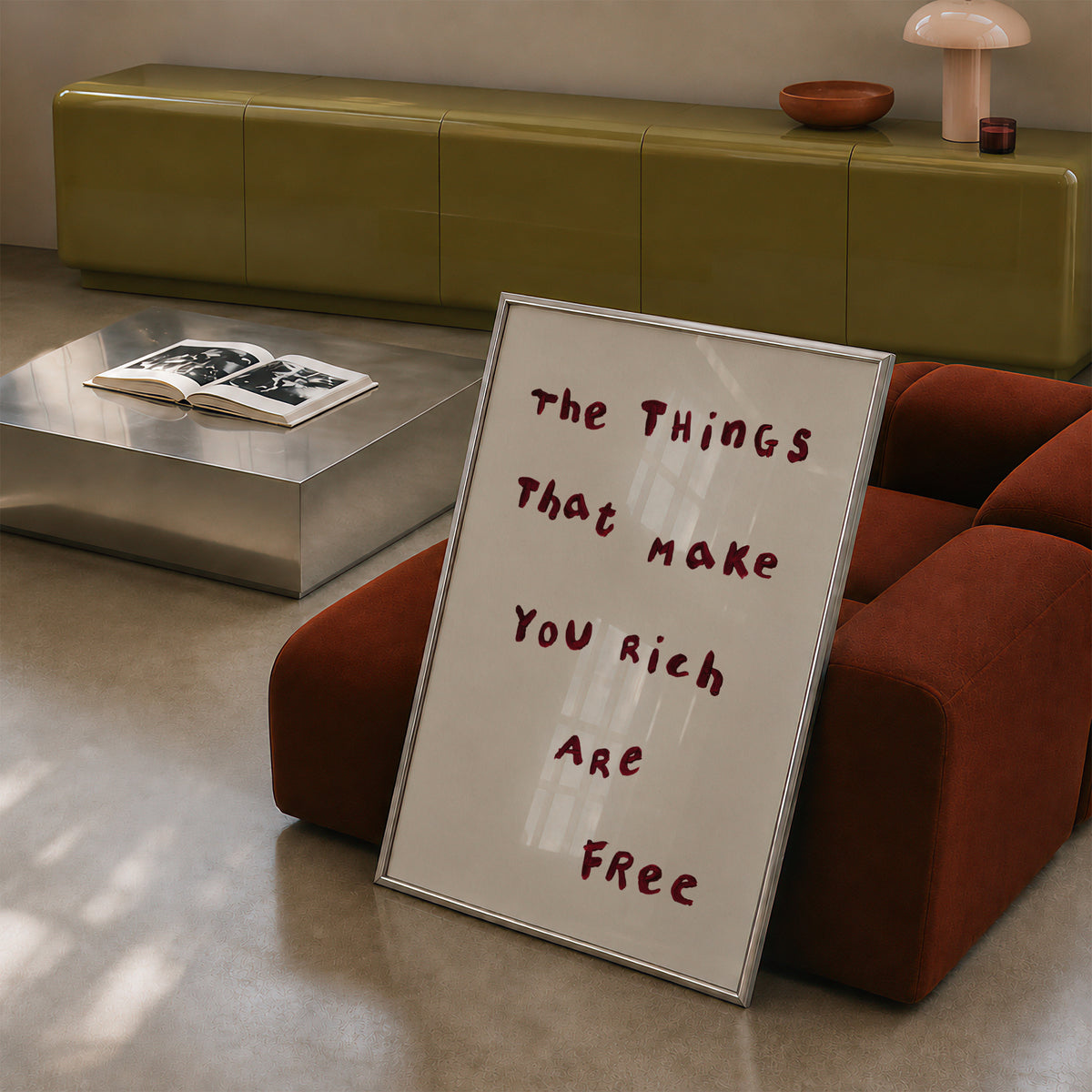 The Things That Make You Rich Are Free Simple Print