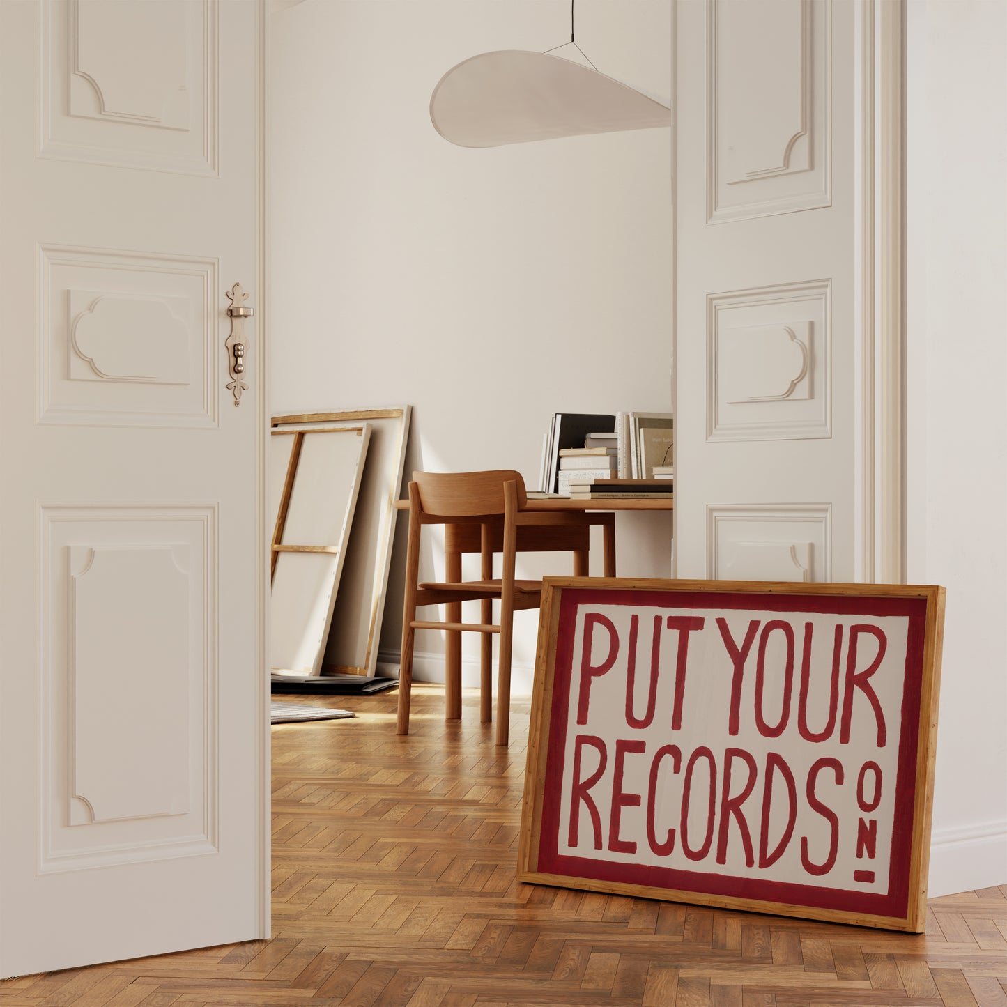 Put Your Records On Retro Hand Painted Print