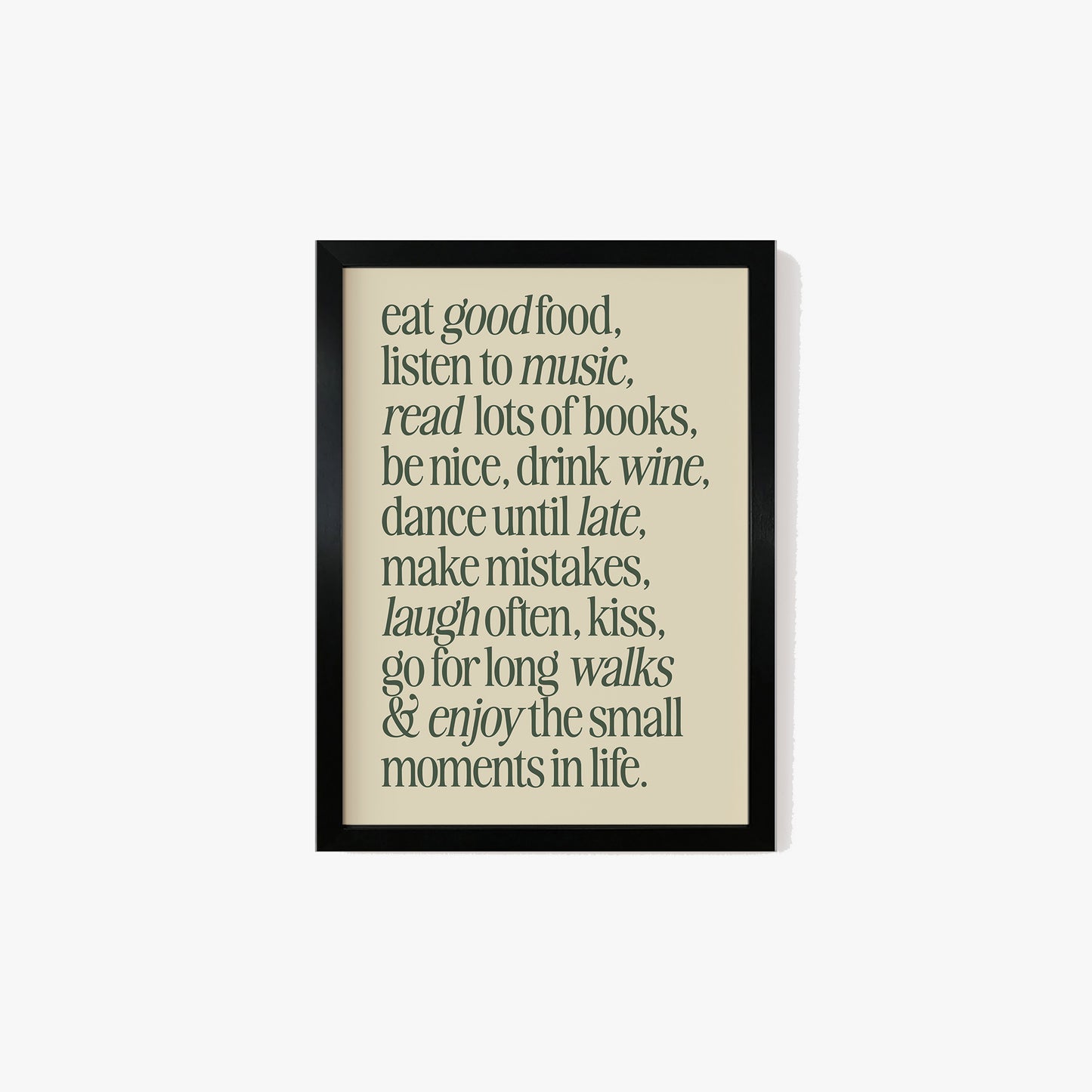 Enjoy The Small Moments Print