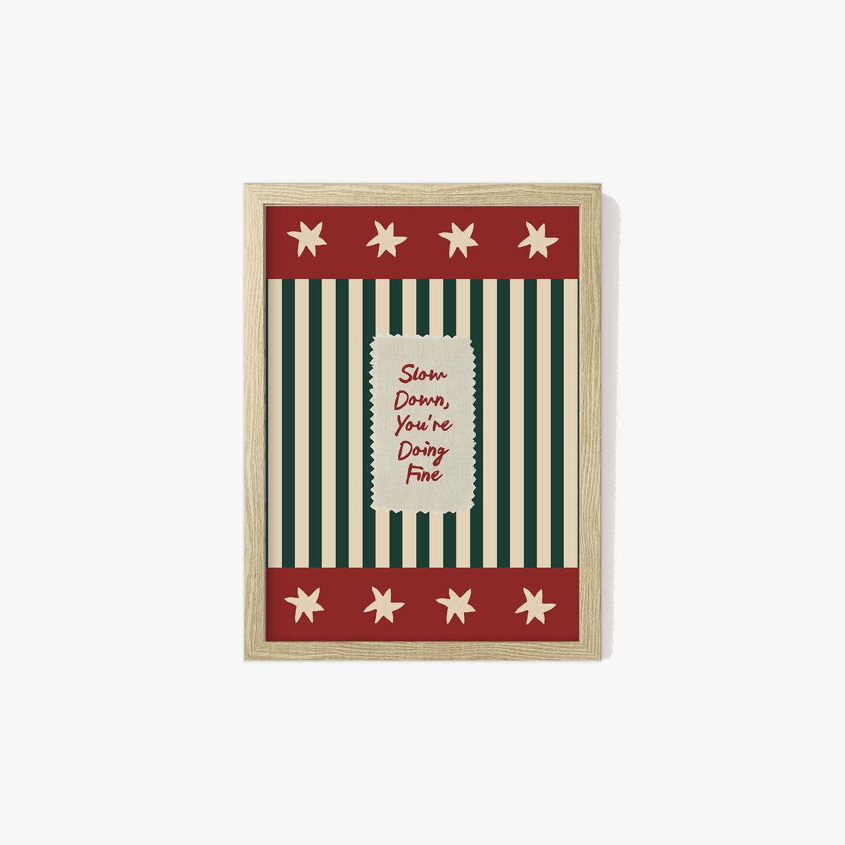 Slow Down Stripe Stars Print