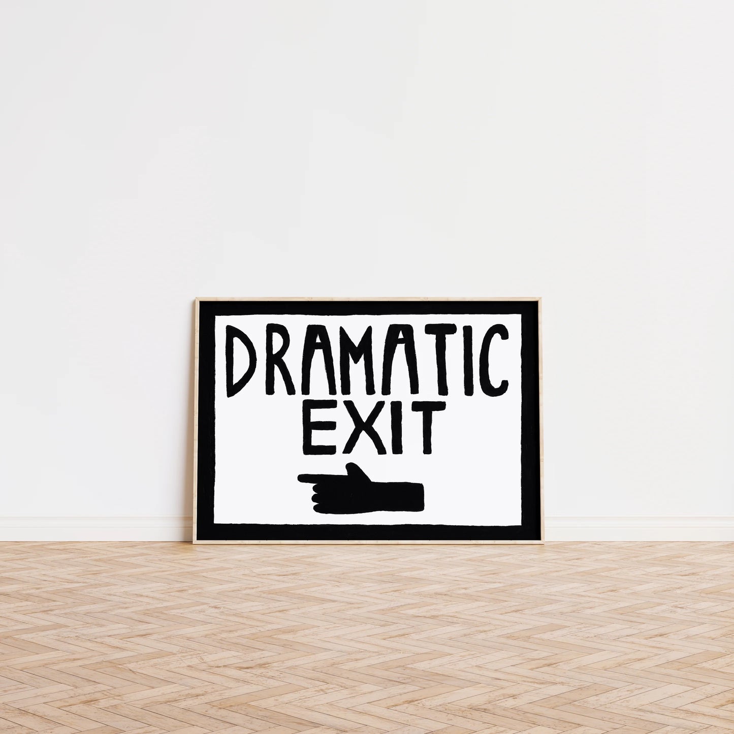 SECONDS Dramatic Exit Pointing LEFT Print