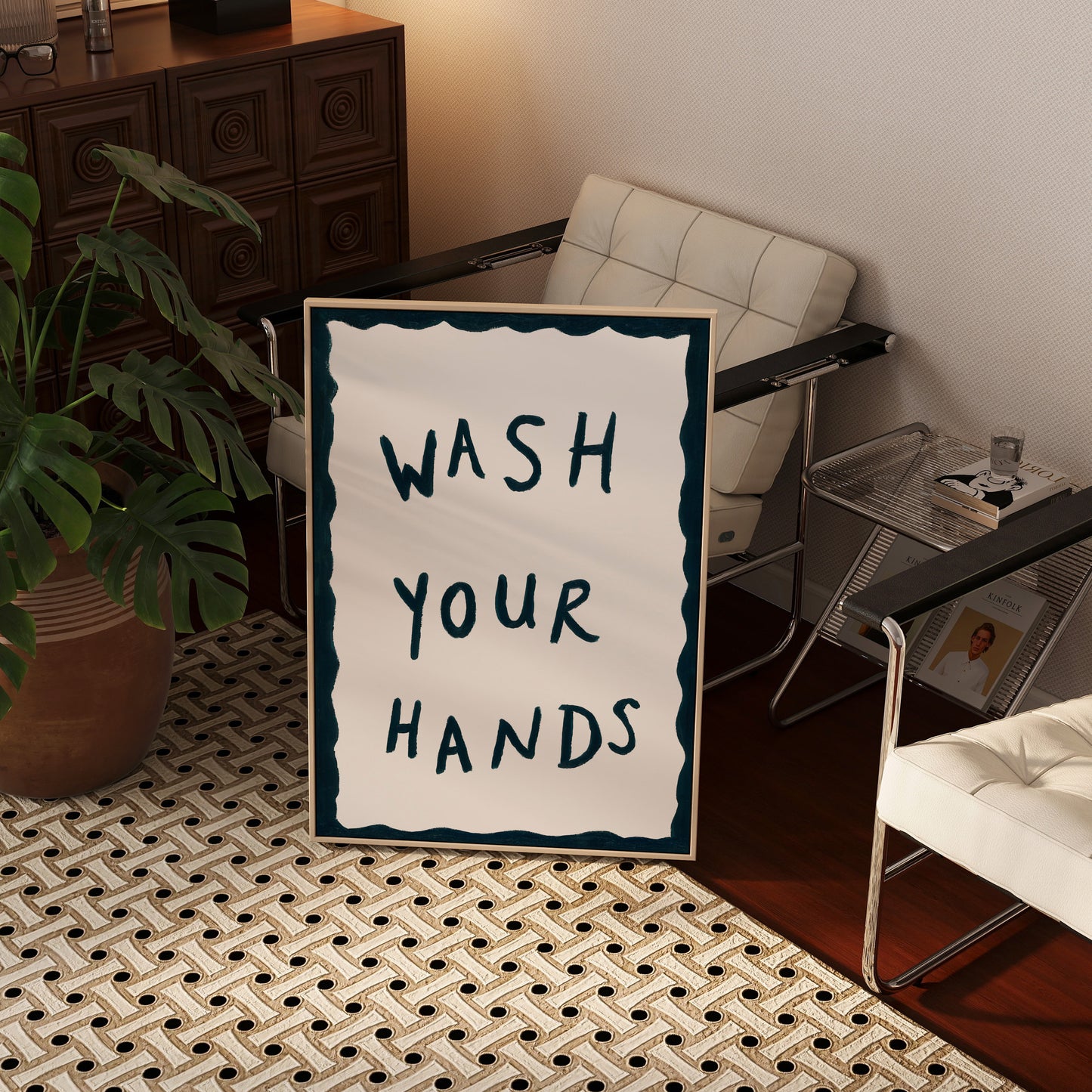 Wash Your Hands Hand Painted Print